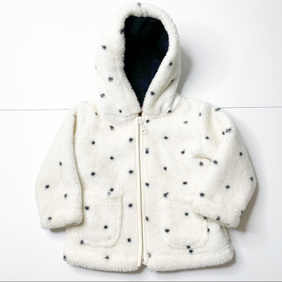 Hanna Andersson Other - Hannah Andersson Faux Shearling Polka Dot Jacket